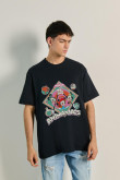 Camiseta unicolor oversize con diseño de Animaniacs