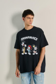 Camiseta oversize unicolor con arte de Animaniacs