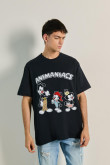 Camiseta oversize unicolor con arte de Animaniacs