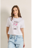 Camiseta blanca crop top con diseño de Aristogatos