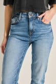 Jean jegging tiro alto azul claro ajustado con desgastes