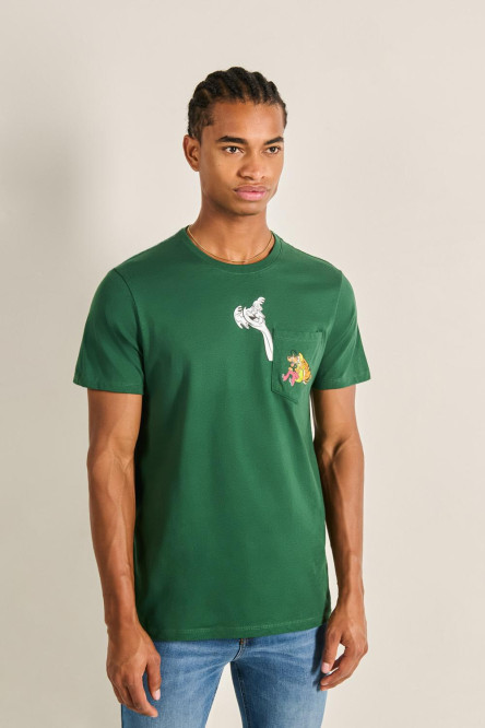 Camiseta verde manga corta con diseño de Scooby-Doo