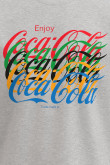 Camiseta unicolor con manga corta y diseño de Coca-Cola