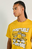 Camiseta amarilla manga corta con diseño de Minions