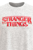 Camiseta unicolor crop top con diseño de Stranger Things