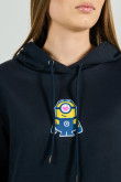 Buzo con capota azul intenso y estampados de Minions