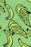 Medias verdes tobilleras con diseños de bananas amarillas