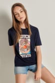 Camiseta azul manga corta y diseño del Señor Cara de Papa