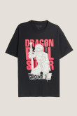 Camiseta manga corta negra con arte de Dragon Ball Super