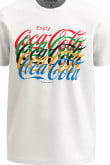 Camiseta unicolor con manga corta y diseño de Coca-Cola