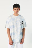 Camiseta crema tie dye oversize con diseños de Mickey