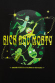 Camiseta manga corta unicolor con diseño de Rick and Morty