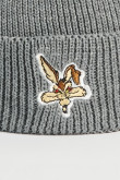 Gorro tejido gris con bordado de Looney Tunes