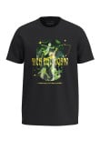 Camiseta manga corta unicolor con diseño de Rick and Morty