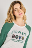 Camiseta de Harry Potter unicolor manga ranglan larga