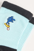 Medias azules claras cortas con bordado de Looney Tunes