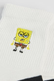 Medias unicolores cortas con diseño de Bob Esponja