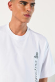 Camiseta cuello redondo blanca de PlayStation oversize