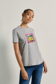 Camiseta en algodón de Bob Esponja unicolor manga corta