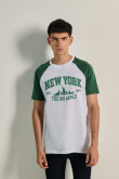 Camiseta manga corta ranglan de New York