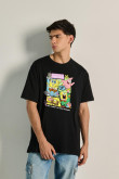 Camiseta unicolor de Bob Esponja oversize cuello redondo