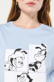 Camiseta azul clara crop top con diseño de Animaniacs