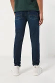 Jean tiro bajo skinny azul oscuro ceñido con bolsillos