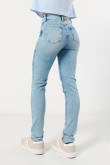 Jean jegging super tiro alto azul claro