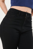 Jean para mujer, 5 bolsillos, tiro alto, cinco bolsillos,  efecto push up  con lavado negro