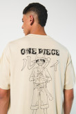 Camiseta manga corta con estampado en frente de One Piece