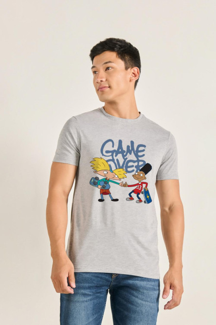 Camiseta manga corta con estampado de Hey Arnold