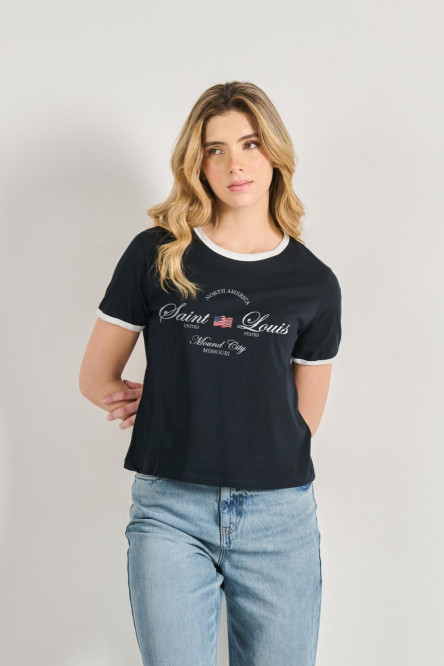 Camiseta de contrastes femenina de Saint Louis