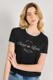 Camiseta de contrastes femenina de Saint Louis