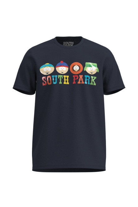 Camiseta unicolor con diseño de South Park y manga corta