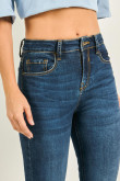 Jean Jegging tiro alto azul oscuro