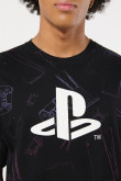 Camiseta manga corta con estampado en frente y espalda de Play Station