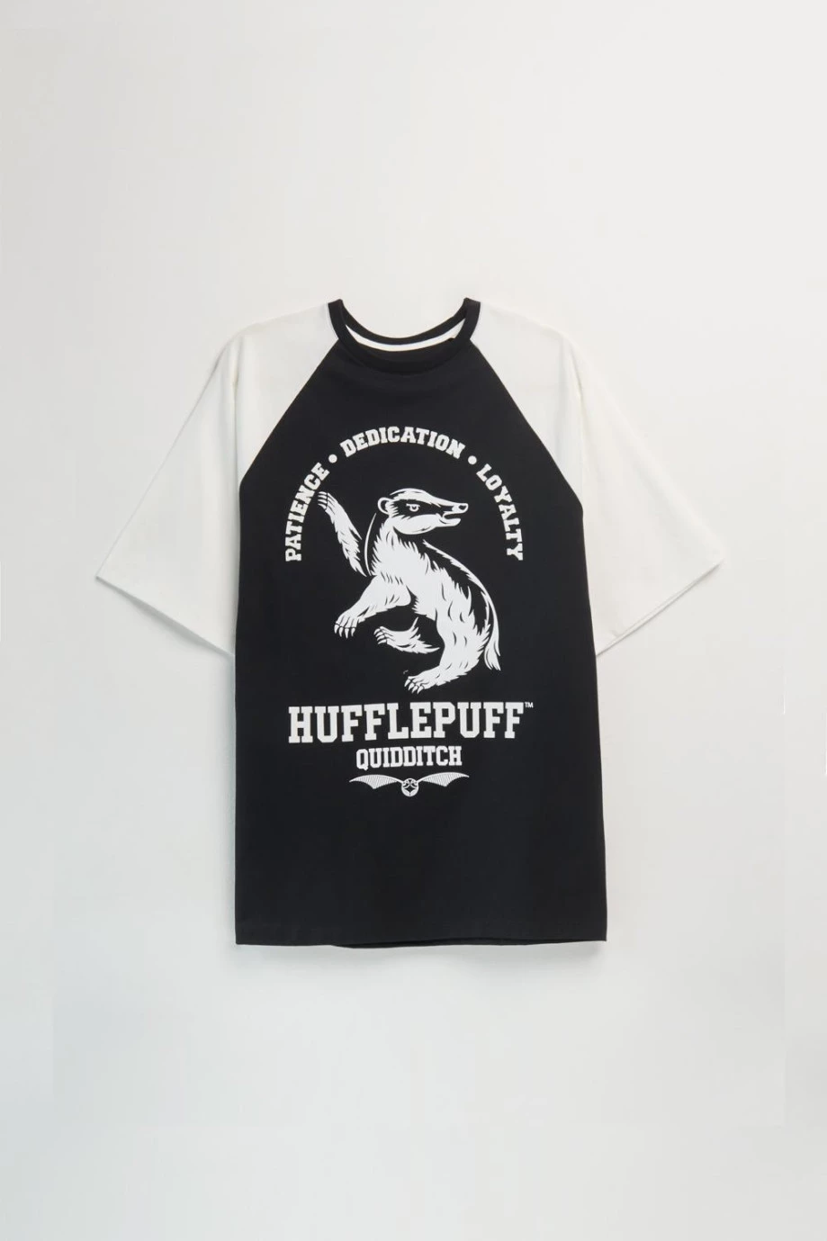 Camiseta manga corta oversize con estampado en frente de Harry Potter.