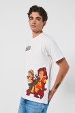 Camiseta manga corta con estampado en frente y espalda de Chip and Dale.