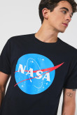 Camiseta manga corta con estampado en frente de Nasa