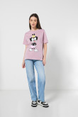 Camiseta unicolor para mujer manga corta estampada en frente de Animaniacs.