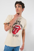 Camiseta manga corta con estampado en frente y espalda de Rolling Stones