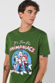 Camiseta manga corta con estampado en frente y espalda de Animaniacs