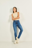 Jean jegging super alto azul medio