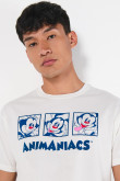 Camiseta manga corta con estampado en frente y espalda de Animaniacs