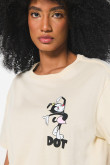 Camiseta unicolor para mujer manga corta estampada en frente de Dot de Animaniacs.