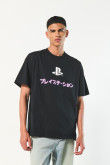 Camiseta manga corta con estampado en frente y espalda de Play Station