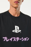 Camiseta manga corta con estampado en frente y espalda de Play Station