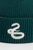 Gorro tejido harry potter color verde con bordado