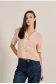 blusa-manga-corta-unicolor-con-cuello-resort-y-botones