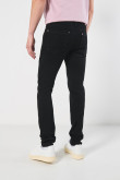 Jean skinny tiro bajo negro con ajuste ceñido y cremallera